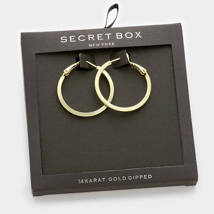 Leverback Hoop Earring- Gold