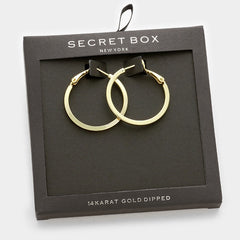 Leverback Hoop Earring- Gold