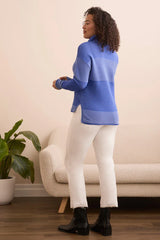 Tribal 2-Tone High/Low Turtleneck- Multiple Colors