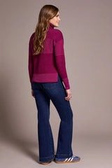 Tribal 2-Tone High/Low Turtleneck- Multiple Colors