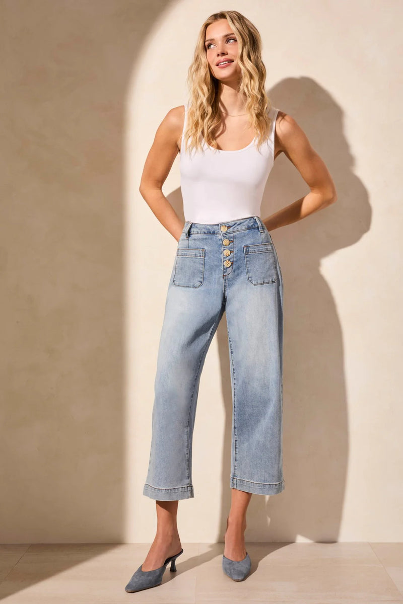 Audrey Wide Leg Crop Jeans