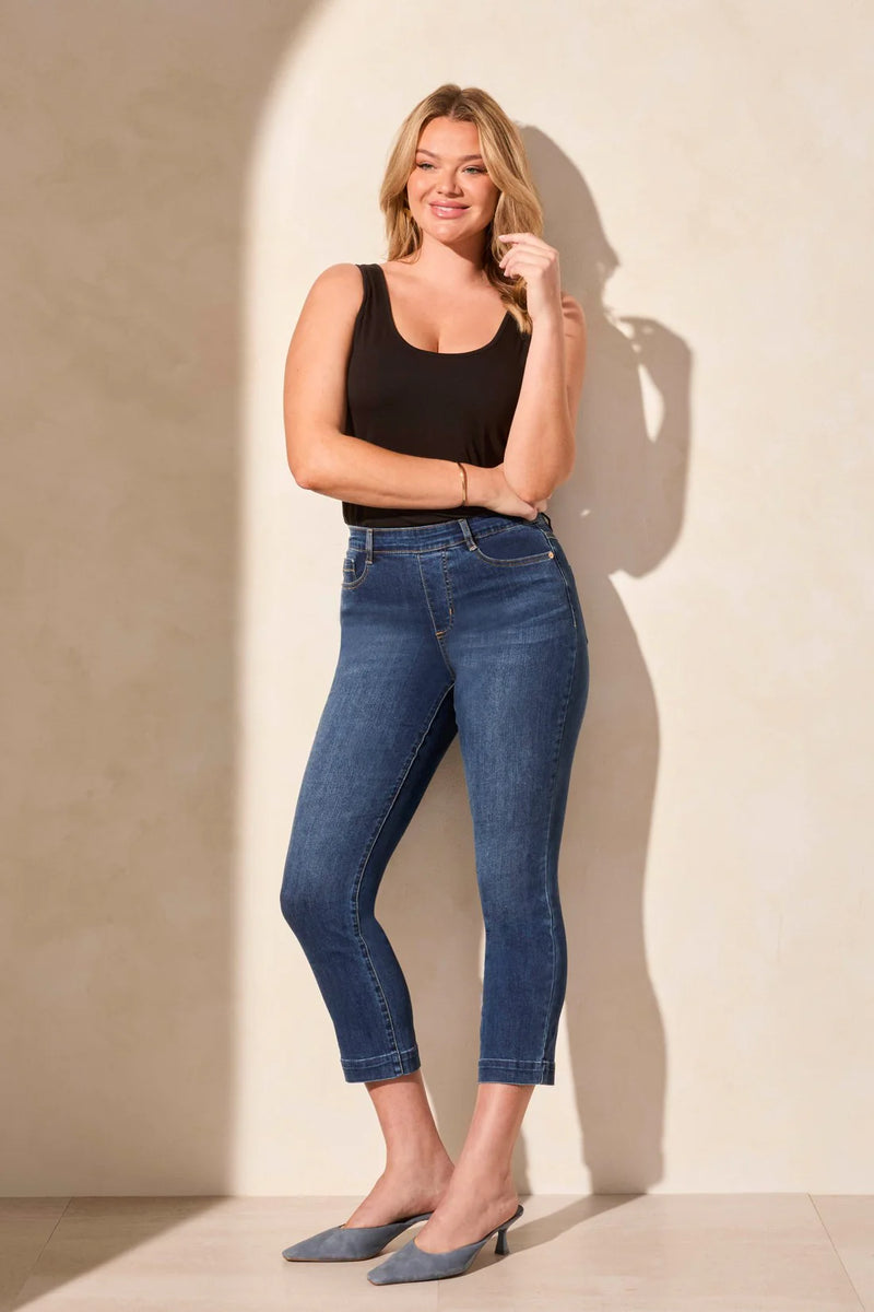 Tribal Audrey Pull-On Straight Crop
