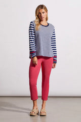Tribal Striped Crew Neck Top- Multiple Colors!