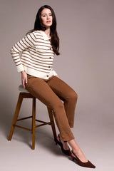 Tribal Striped Double Knit Cardi
