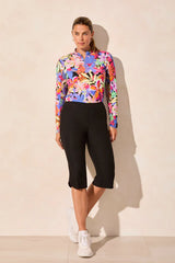 Tribal Pull-On Capri With Zip Pocket