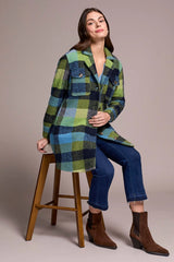 Tribal Nightfall Plaid Knit Shacket