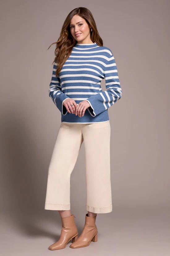 Tribal Lightweight Striped Mock- 2 Colors