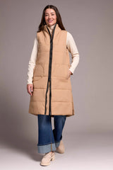Tribal Longline Zip-Front Quilted Vest- 4 Colors!