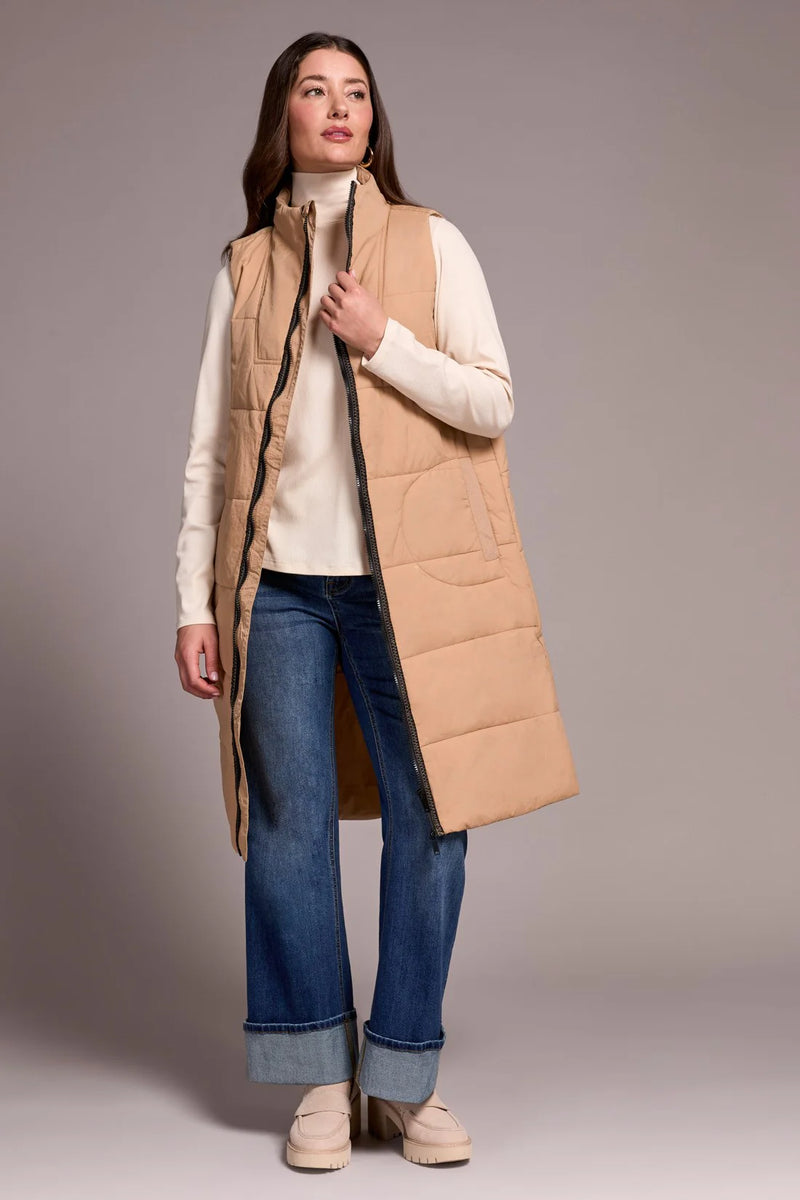 Tribal Longline Zip-Front Quilted Vest- 4 Colors!