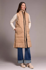 Tribal Longline Zip-Front Quilted Vest- 4 Colors!