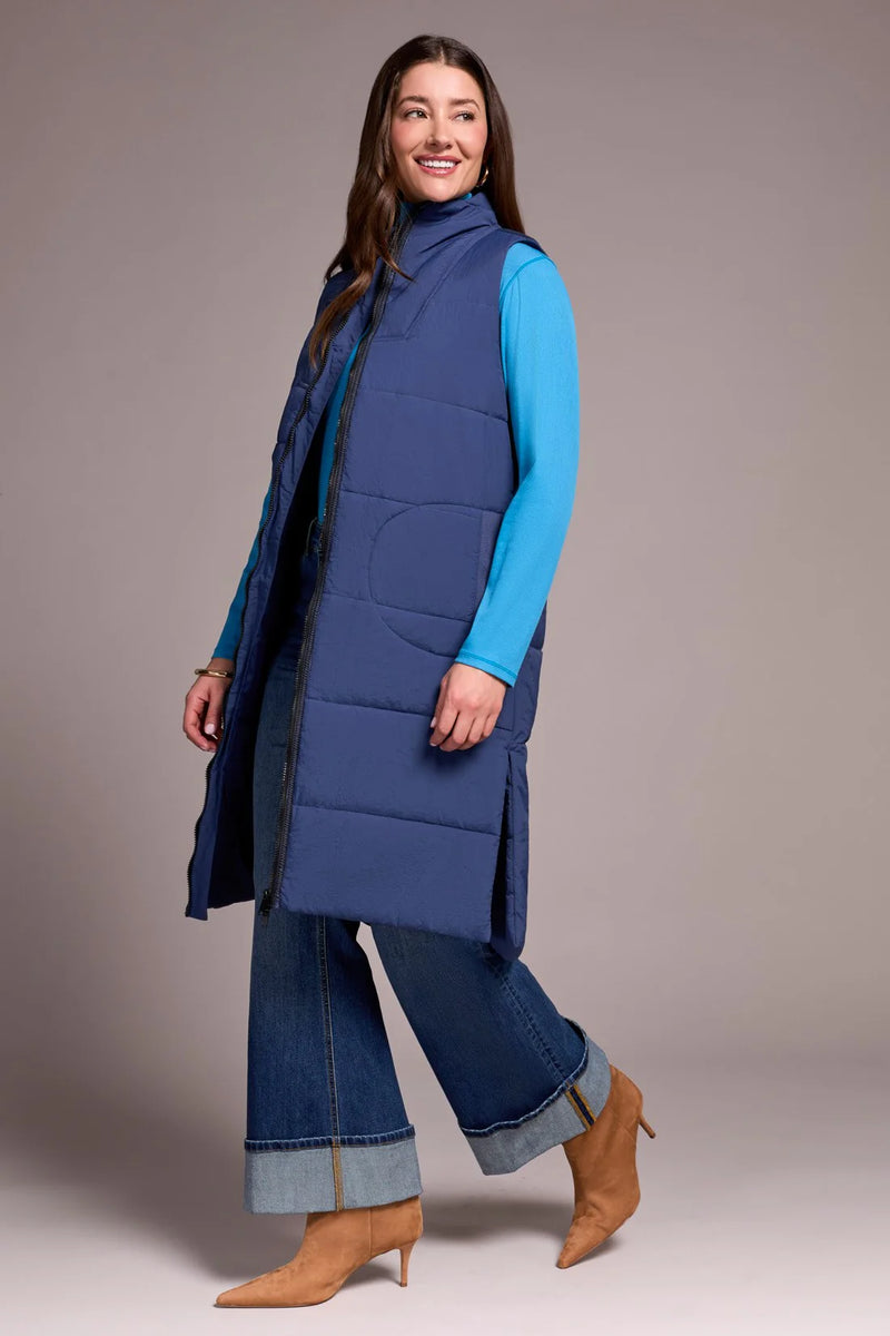 Tribal Longline Zip-Front Quilted Vest- 4 Colors!