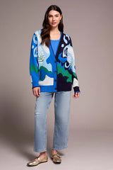 Tribal Abstract Jacquard Cardi