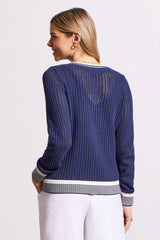 Tribal Open Knit Cotton Sweater- Multiple Colors!