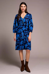 Tribal Nightfall Embroidered Jacquard Dress