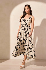 Tribal Print High/Low Jersey Dress- 2 Prints