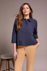Tribal Poplin 3/4 Sleeve Shirt- 2 Colors