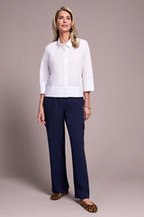 Tribal Poplin 3/4 Sleeve Shirt- 2 Colors