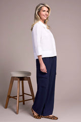Tribal Poplin 3/4 Sleeve Shirt- 2 Colors
