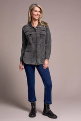 Tribal Special Wash Swater Shacket- Multiple Colors