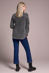 Tribal Special Wash Swater Shacket- Multiple Colors