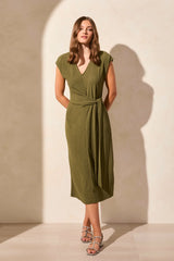 Tribal Textured Stripe Midi Dress- 2 Colors!
