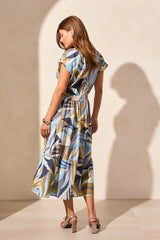 Tribal Loden Tiered Print Dress