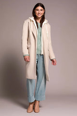 Tribal Trench Coat With Fooler Hoodie