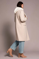 Tribal Trench Coat With Fooler Hoodie