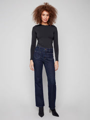 Charlie B. Patch Pocket Flare Jeans