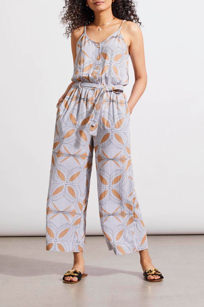 Tribal Cotton Gauze Print Jumpsuit