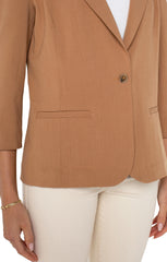 Liverpool Fitted Blazer with Ruched Sleeves