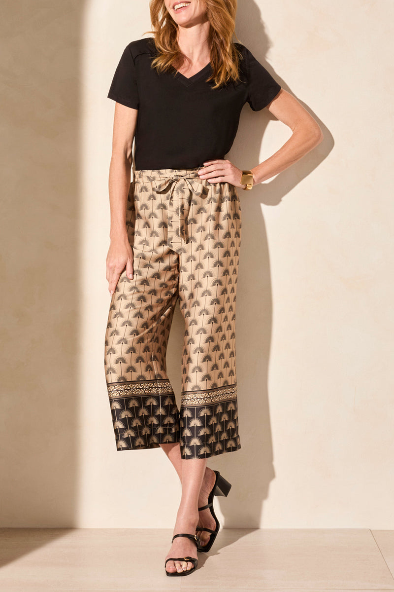 Tribal Flowy Border Print Pant