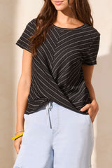 Tribal Twist Knot Textured Crew- 2 Colors