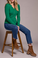 Tribal Waffle Knit Henley- 9 Colors!