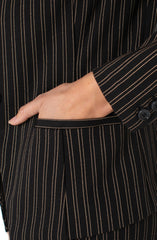 Liverpool Tucking Stripe Collarless Blazer