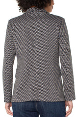 Liverpool Navy Check Faux Double Breasted Blazer