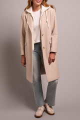 Tribal Trench Coat With Fooler Hoodie