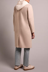 Tribal Trench Coat With Fooler Hoodie