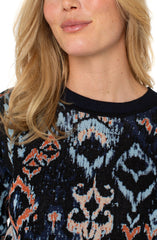 Liverpool Ikat Print Jacquard Sweater