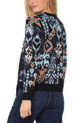 Liverpool Ikat Print Jacquard Sweater