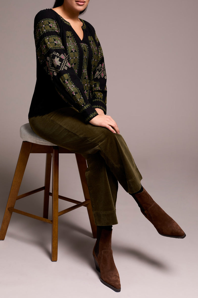 Tribal Moody Embroidered Blouse