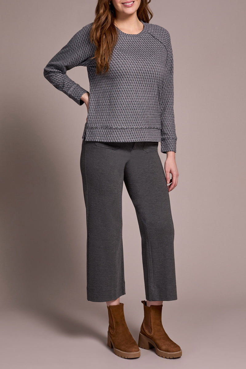 Tribal Textured Knit Raglan Top- 2 Colors
