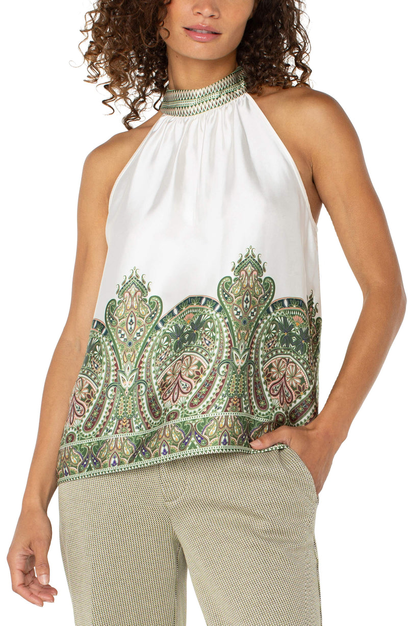 Liverpool Mock Neck Halter Top