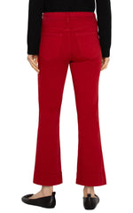 Gia Glider Crop Flare- Carnelian Red