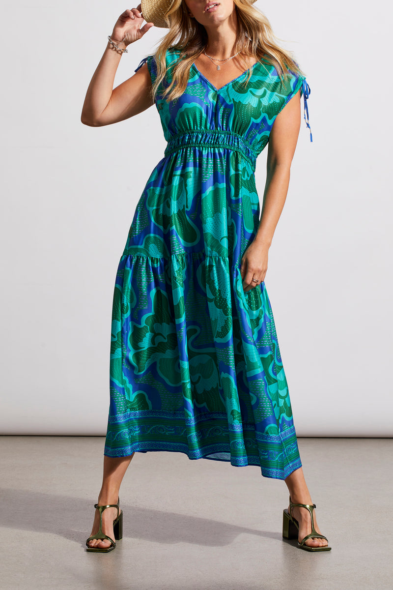 Tribal Printed Maxi Dress W/ Shoulder Ties- 2 Colors!