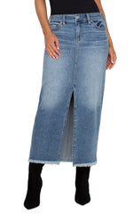 Liverpool Denim Maxi Skirt