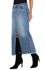 Liverpool Denim Maxi Skirt