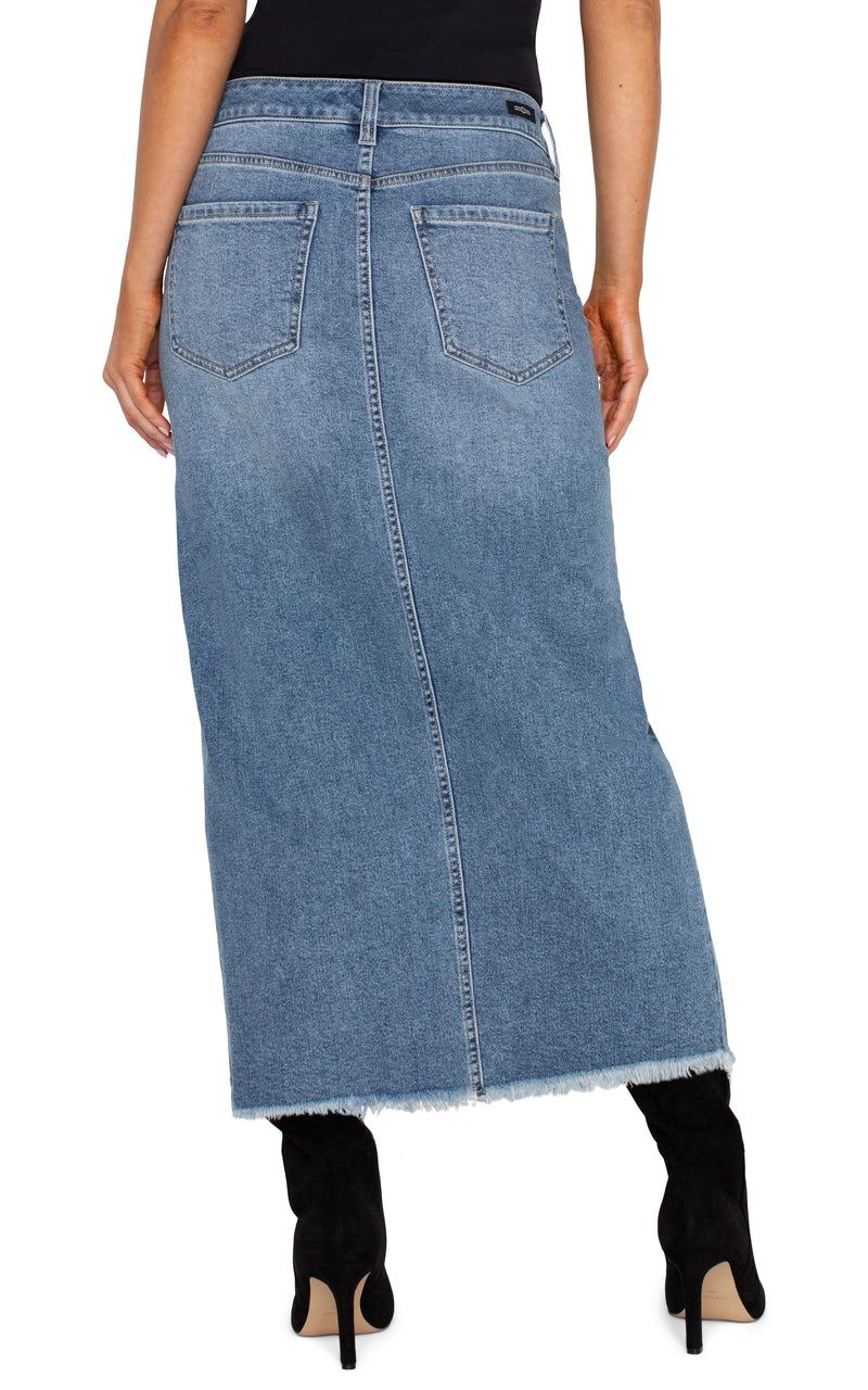 Liverpool Denim Maxi Skirt