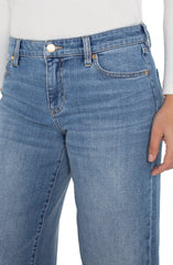 Liverpool Morgan Cuffed Wide Leg Jean