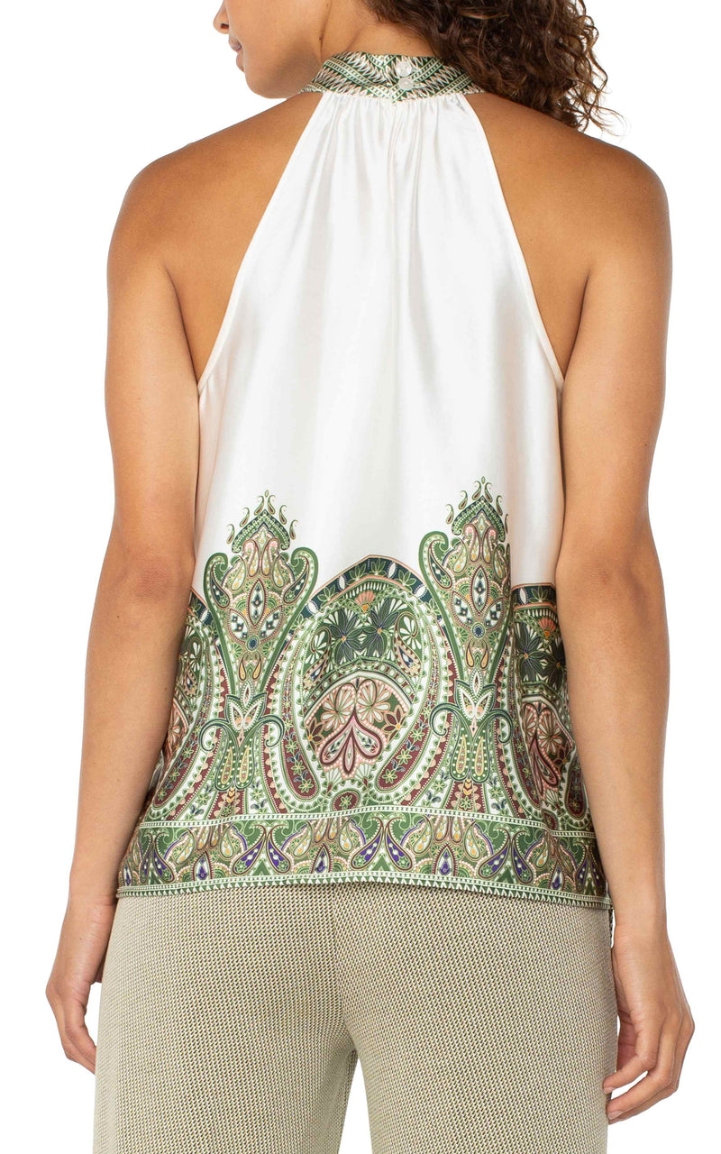 Liverpool Mock Neck Halter Top